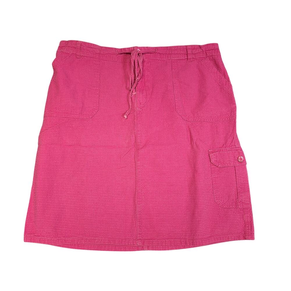 Khazana Pink Midi Skirt Drawstring Waistband Cargo Pockets Women's Size 1X